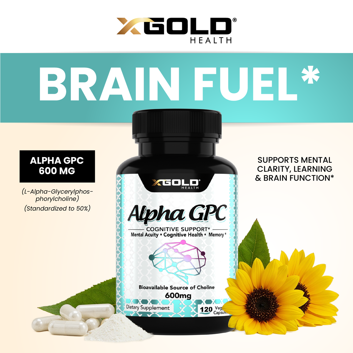 Alpha GPC Veggie Capsules – X Gold Health