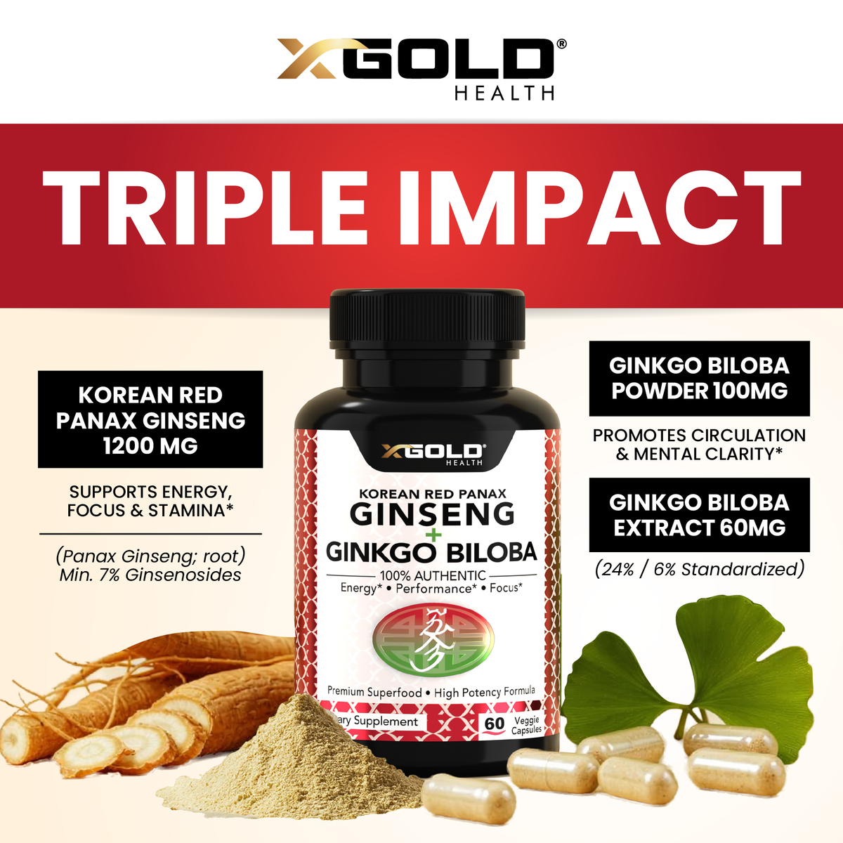 棘 パンク バングル ginzi Korean Red Panax Ginseng + Ginkgo Biloba – X Gold Health