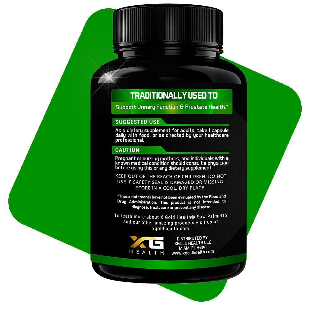 X Gold Health Saw Palmetto Blend: Prostate & Vitality - 120 capsules -