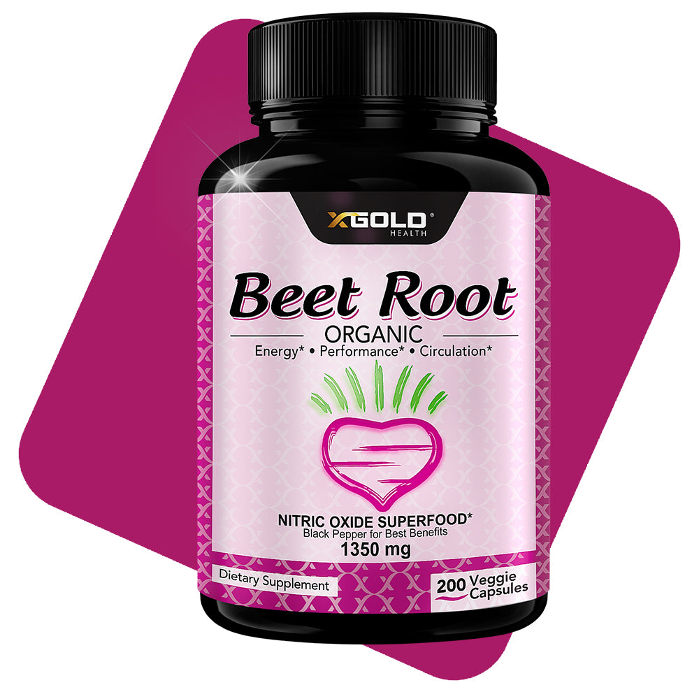 Strongest Premium Organic Beet Root Powder 1350mg - X Gold Health