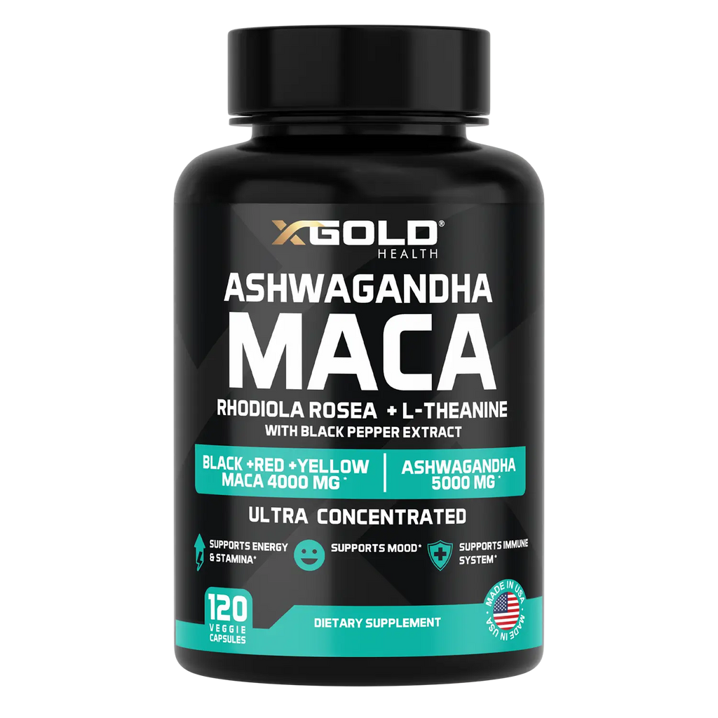 5000mg Ashwagandha, 4000mg Maca Root, Rhodiola, L-Theanine & Black Pepper