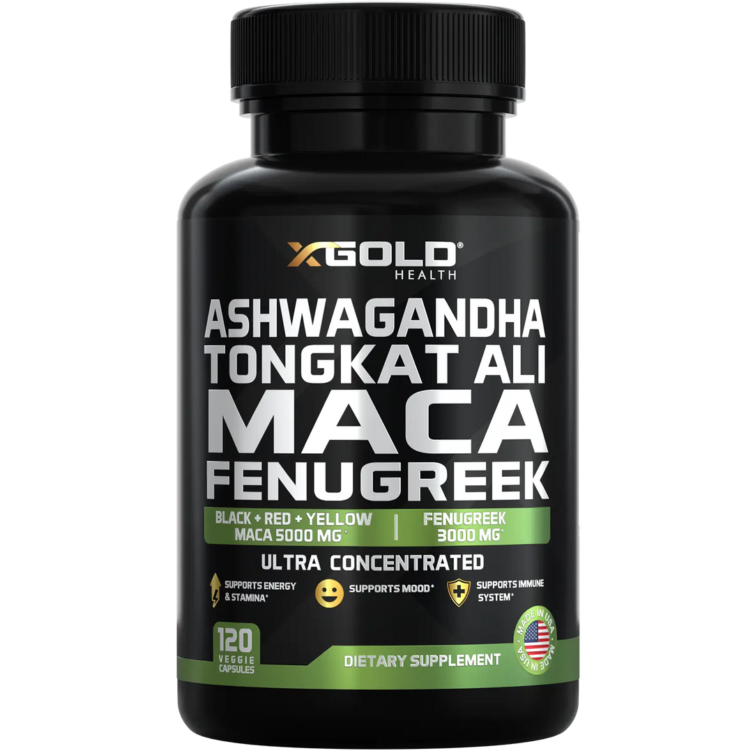 Ashwagandha & Maca Root  – Energy, Libido & Balance. Ultra-Potent Daily Performance Blend. - X Gold Health