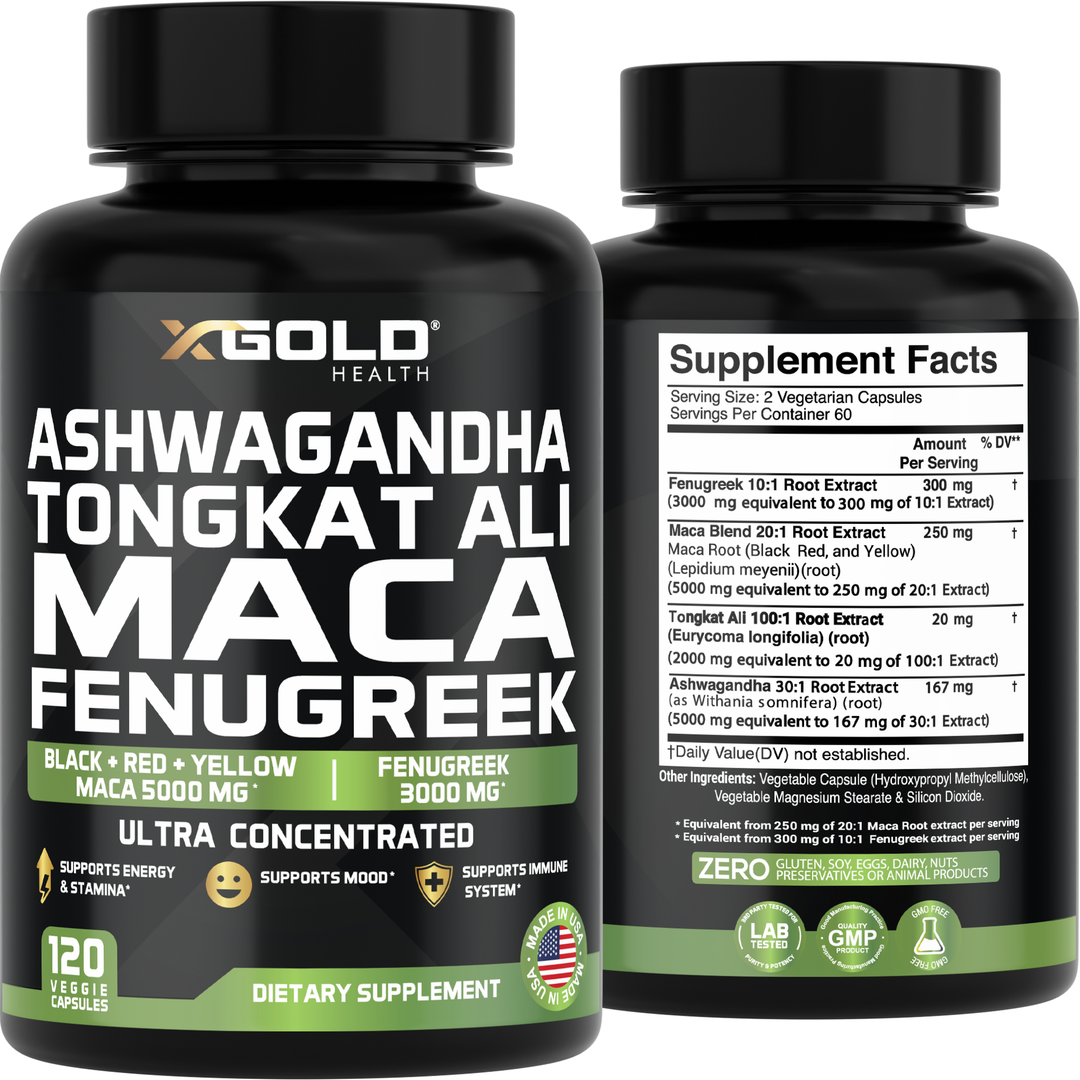 Ashwagandha &amp; Maca Root  – Energy, Libido &amp; Balance - X Gold Health