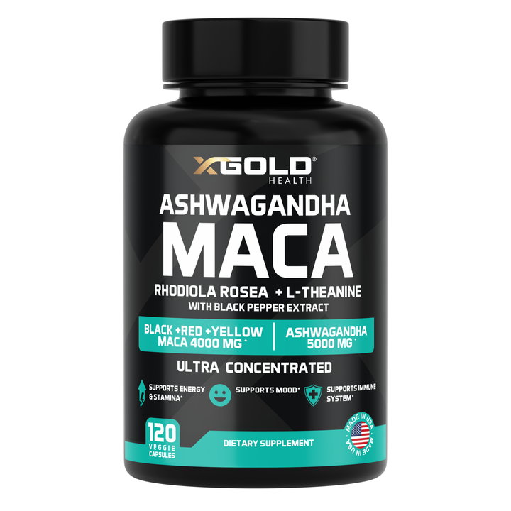 Ashwagandha, Maca Root, Rhodiola - X Gold Health