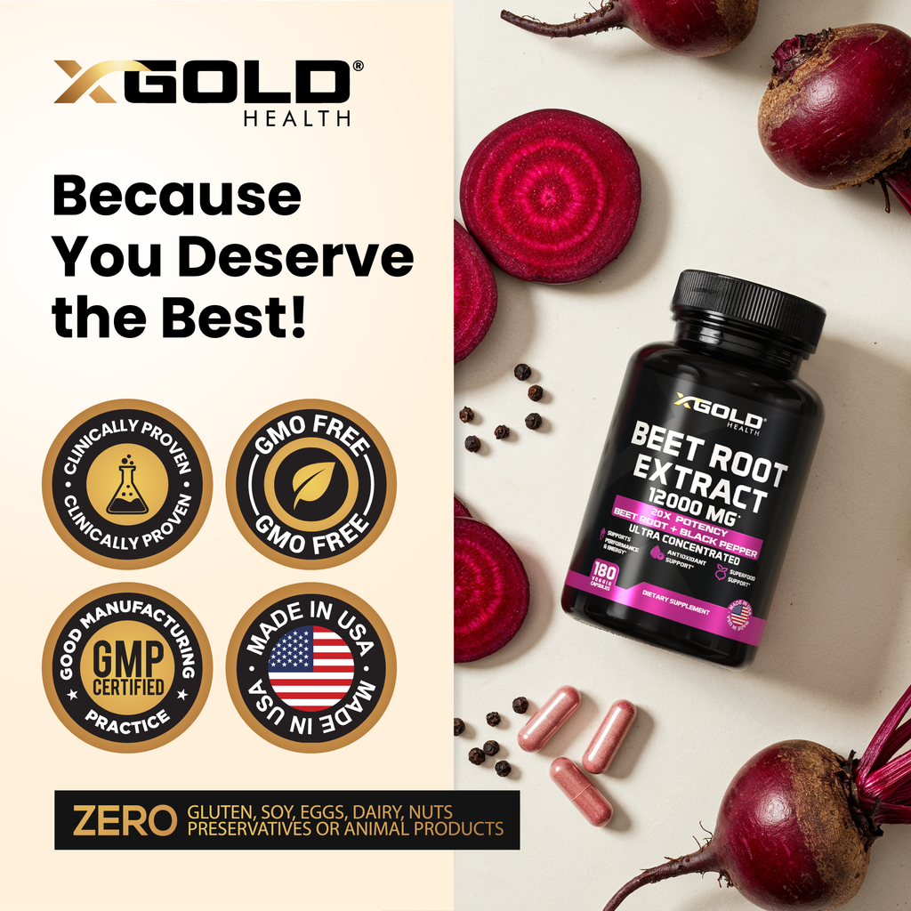 Beet Root Extract - 12,000mg Highly Concentrated Nitric Oxide – X