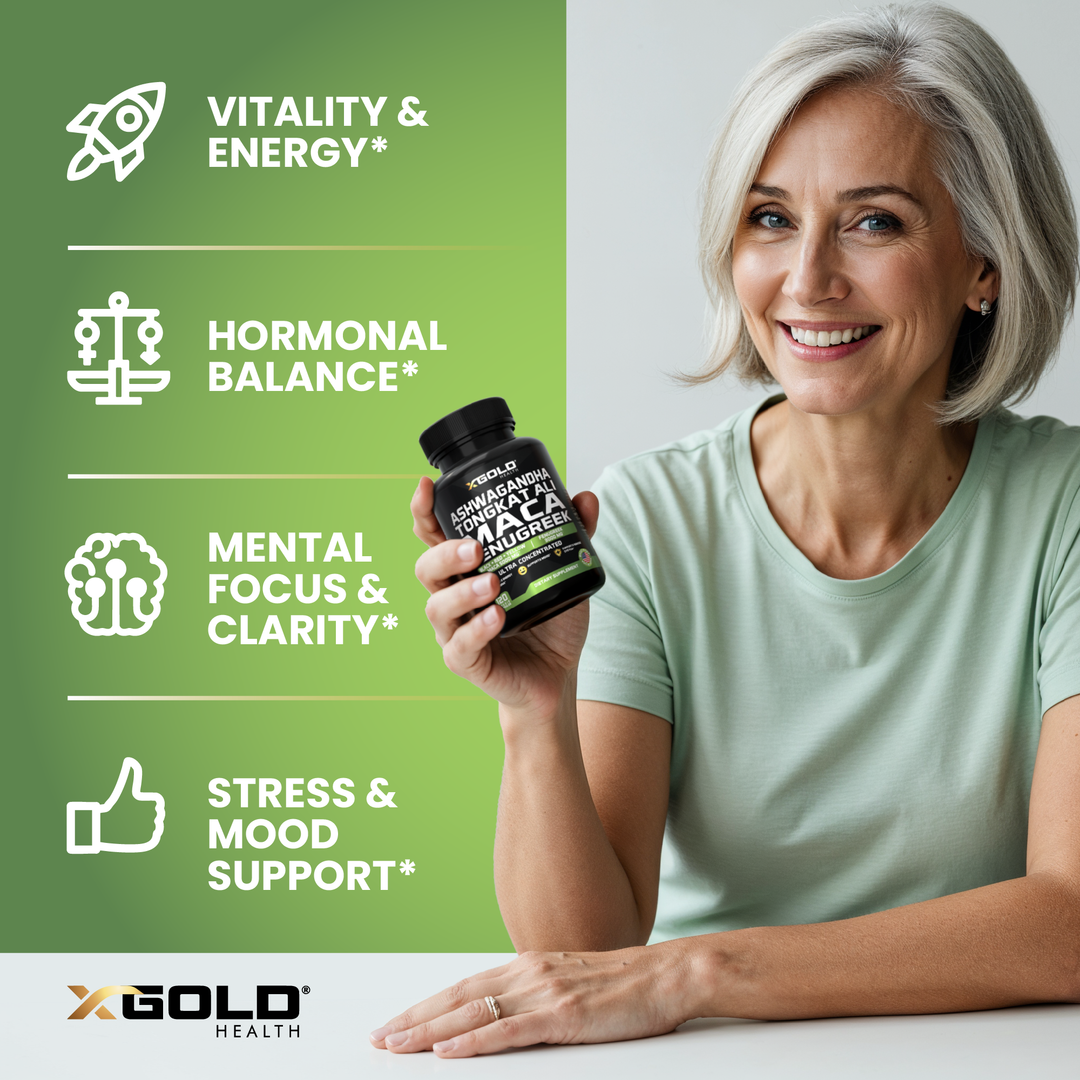 Ashwagandha &amp; Maca Root  – Energy, Libido &amp; Balance - X Gold Health