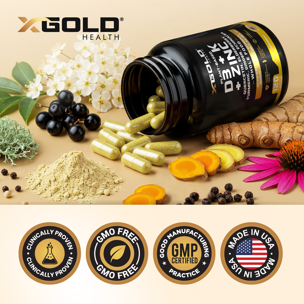 Vitamin D3 Supplement with K Complex and Black Pepper – X Gold Health