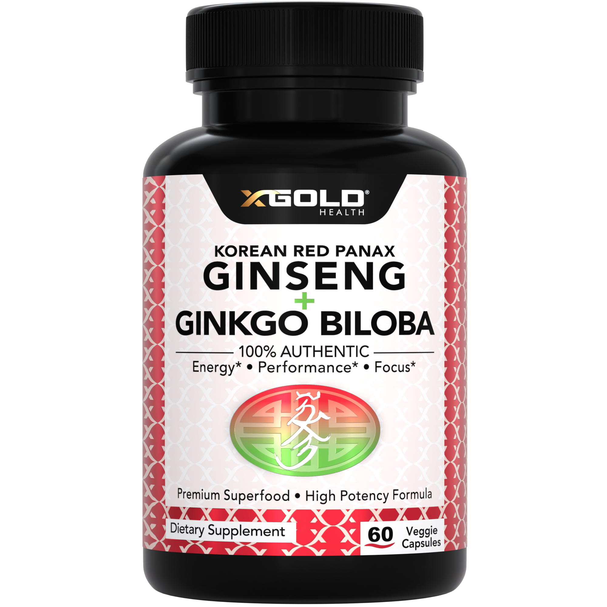Korean Red Panax Ginseng + Ginkgo Biloba