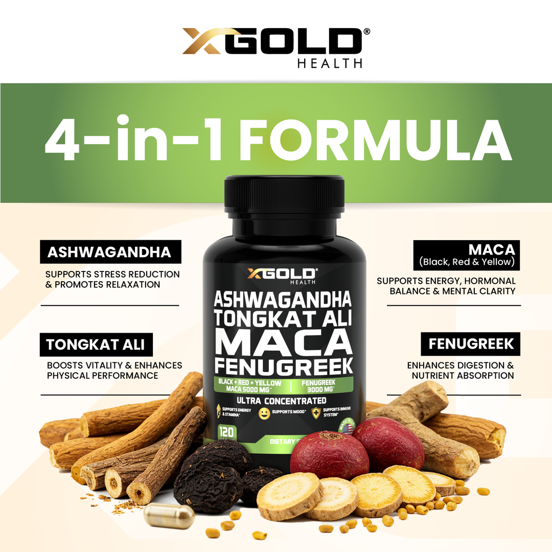 Ashwagandha &amp; Maca Root  – Energy, Libido &amp; Balance - X Gold Health