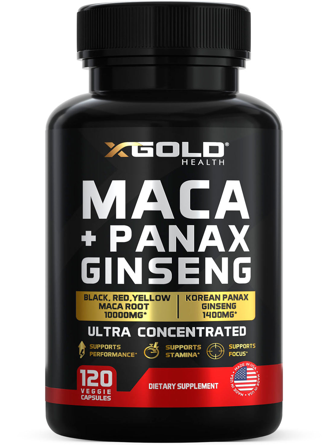 Maca Root + Korean Panax Ginseng - X Gold Health