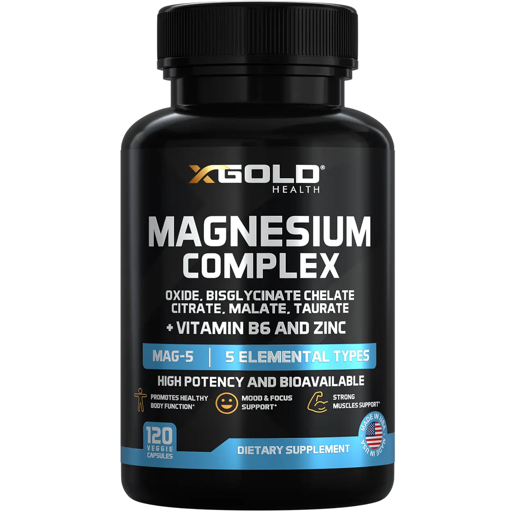 Magnesium Complex + B6: Energy, Muscle Support: Unlock Your Daily Superpower - X Gold Health