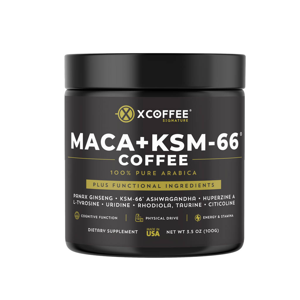 XCOFFEE Pure Arabica Maca Coffee with KSM-66®