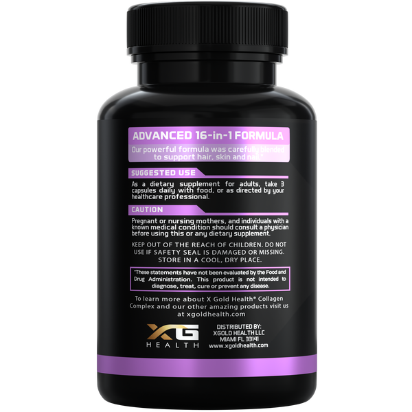 Multi Collagen & Biotin Hair, Skin & Nail Beauty Supplement - X Gold Health