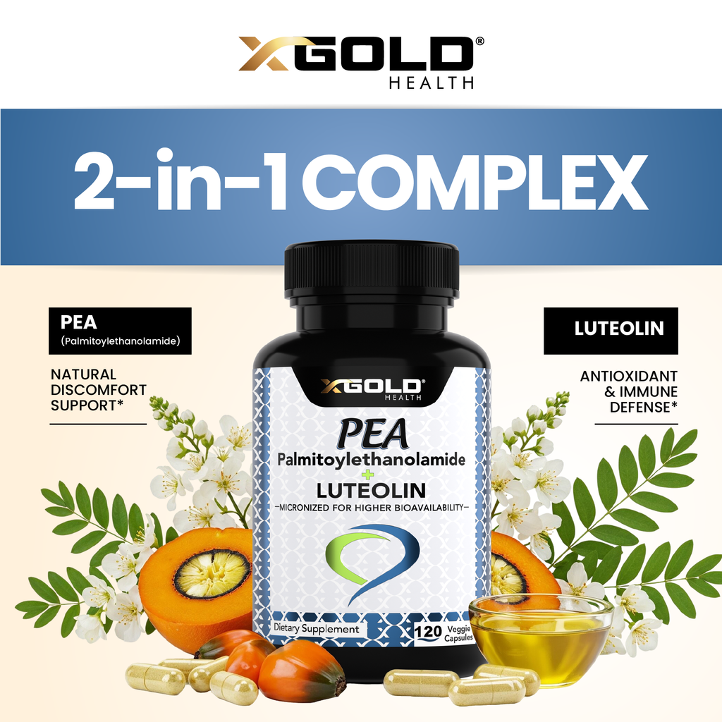 PEA + Luteolin: Discomfort and natural way to relieve – X Gold Health