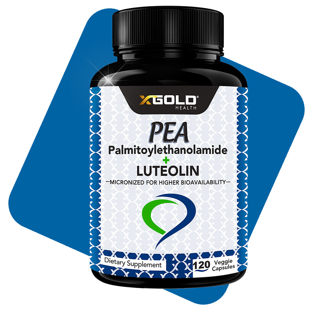 Micronized Palmitoylethanolamide (PEA) with Luteolin Supplement with Luteolin - X Gold Health