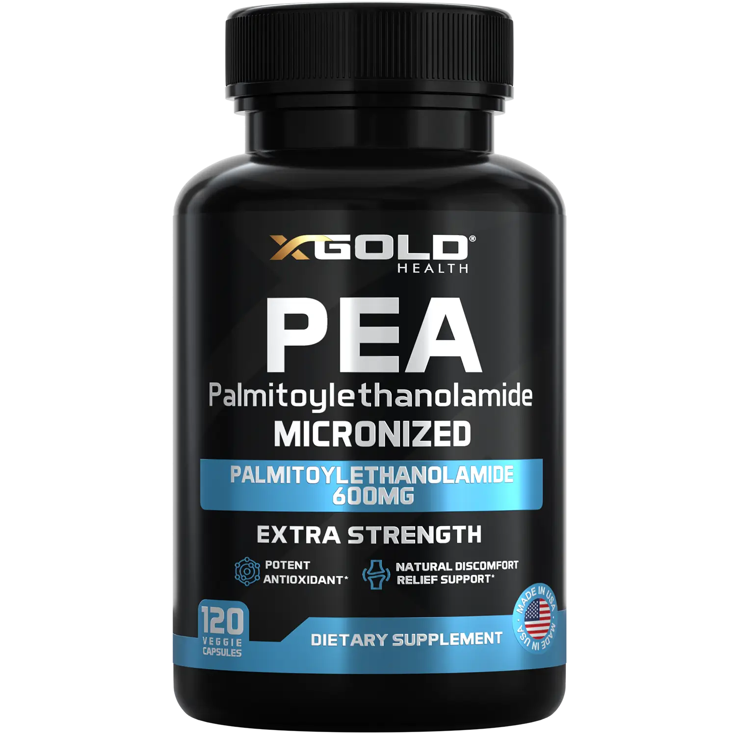 PEA 600mg – Micronized, Highly Purified & Bioavailable with Maximum Absorption. - X Gold Health