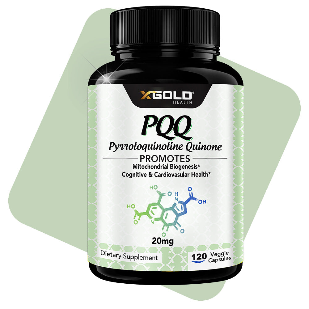PQQ Supplement 20 mg -120 Vegetarian Capsules (Pyrroloquinoline Quinone) - X Gold Health