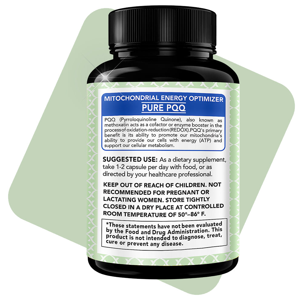 PQQ Supplement 20 mg -120 Vegetarian Capsules (Pyrroloquinoline Quinone) - X Gold Health