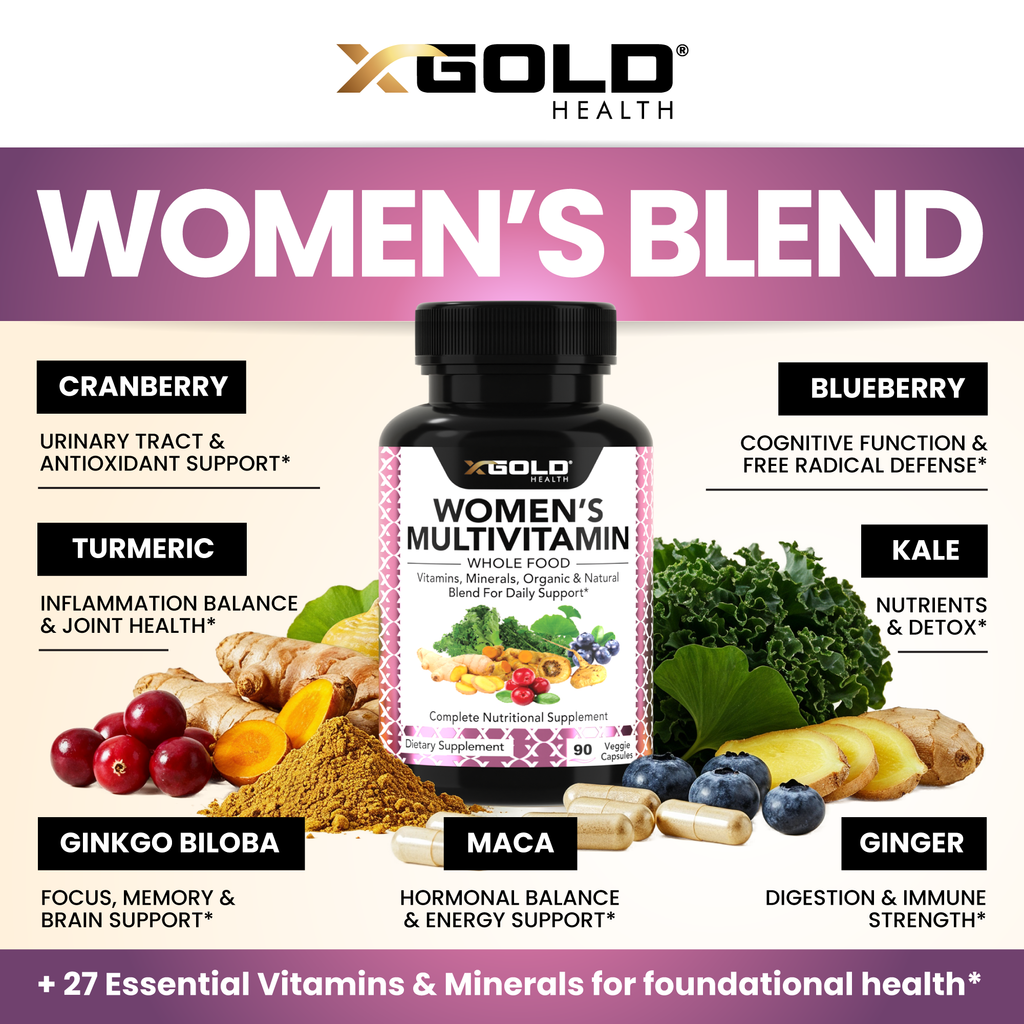 Organic Women's Daily Multivitamin with Wholefood – X Gold Health
