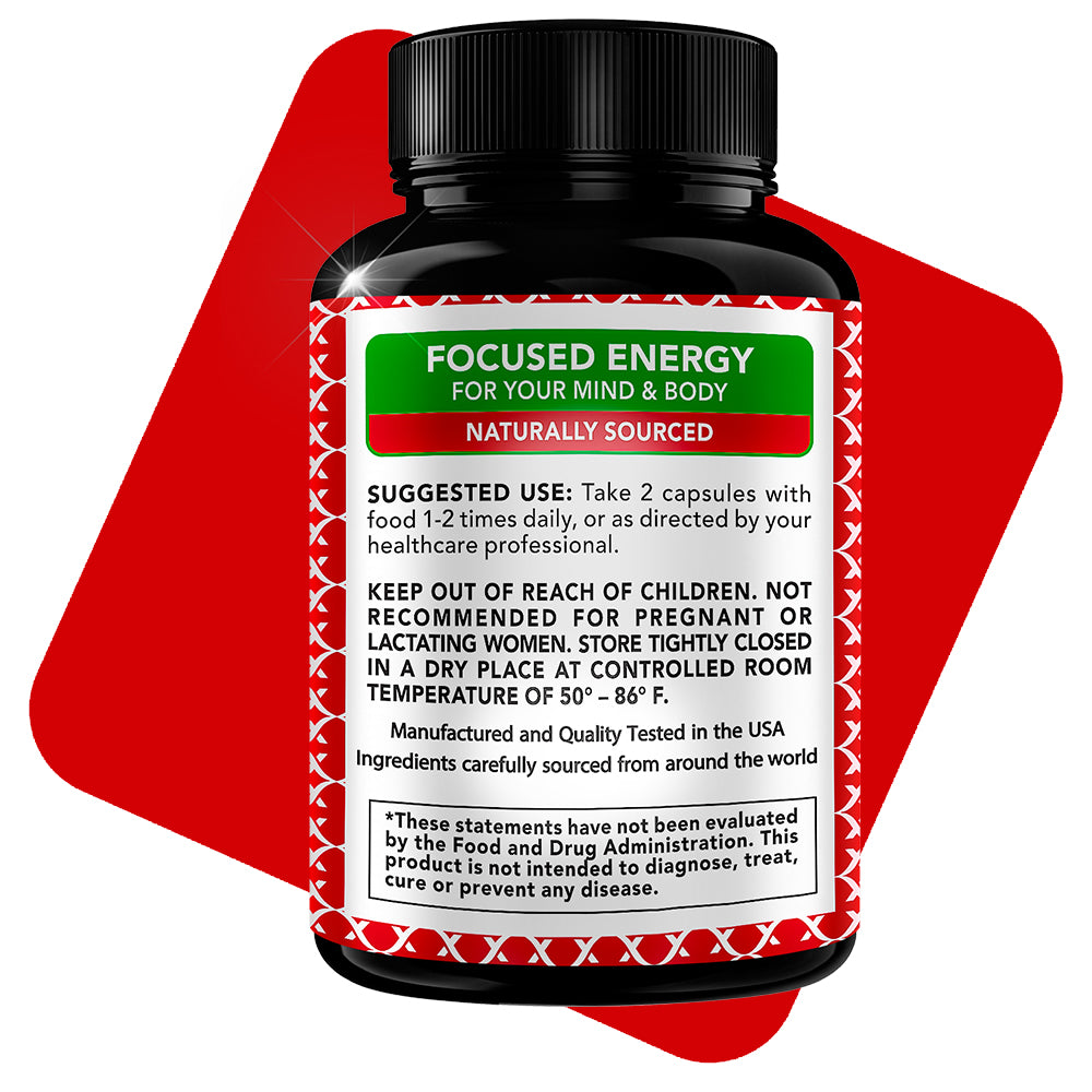 Korean Red Panax Ginseng 1200mg + Ginkgo Biloba - Extra Strength - X Gold Health