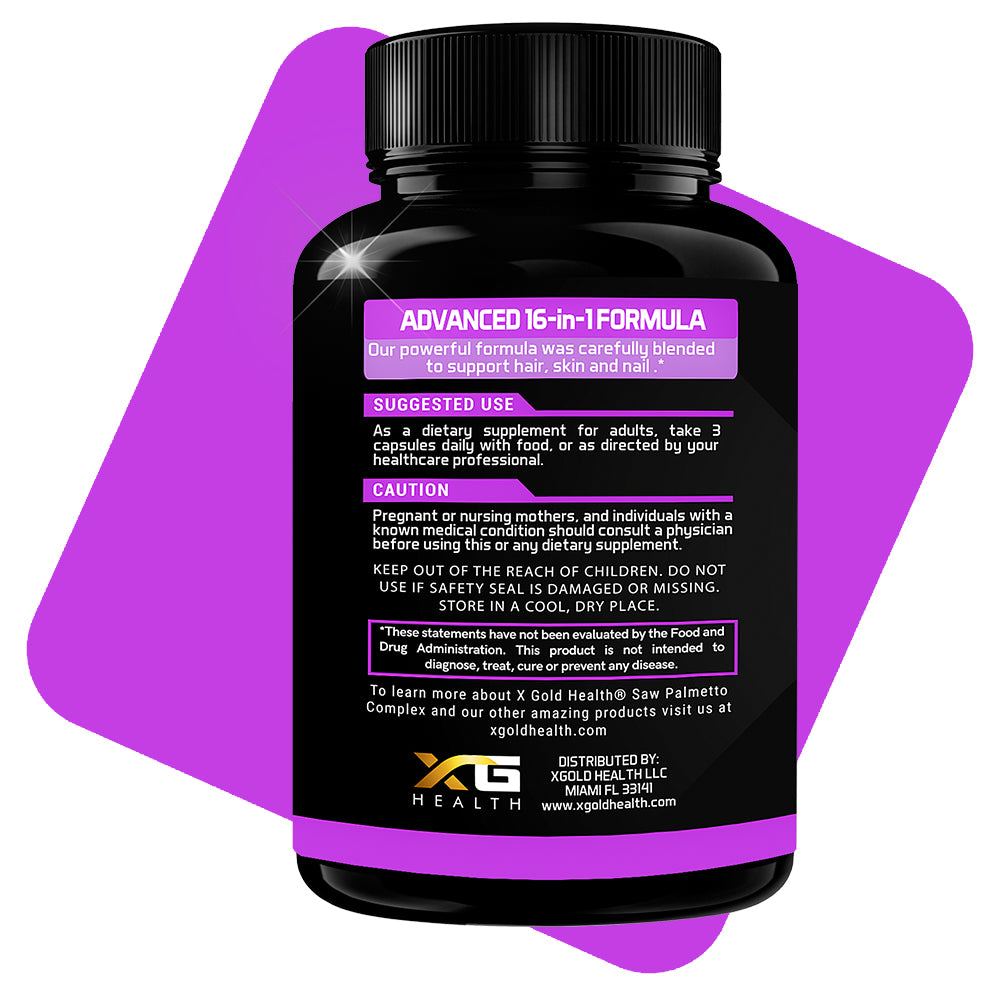 Collagen, Saw Palmetto, Biotin, Keratin, Keratin & Hyaluronic Acid 1