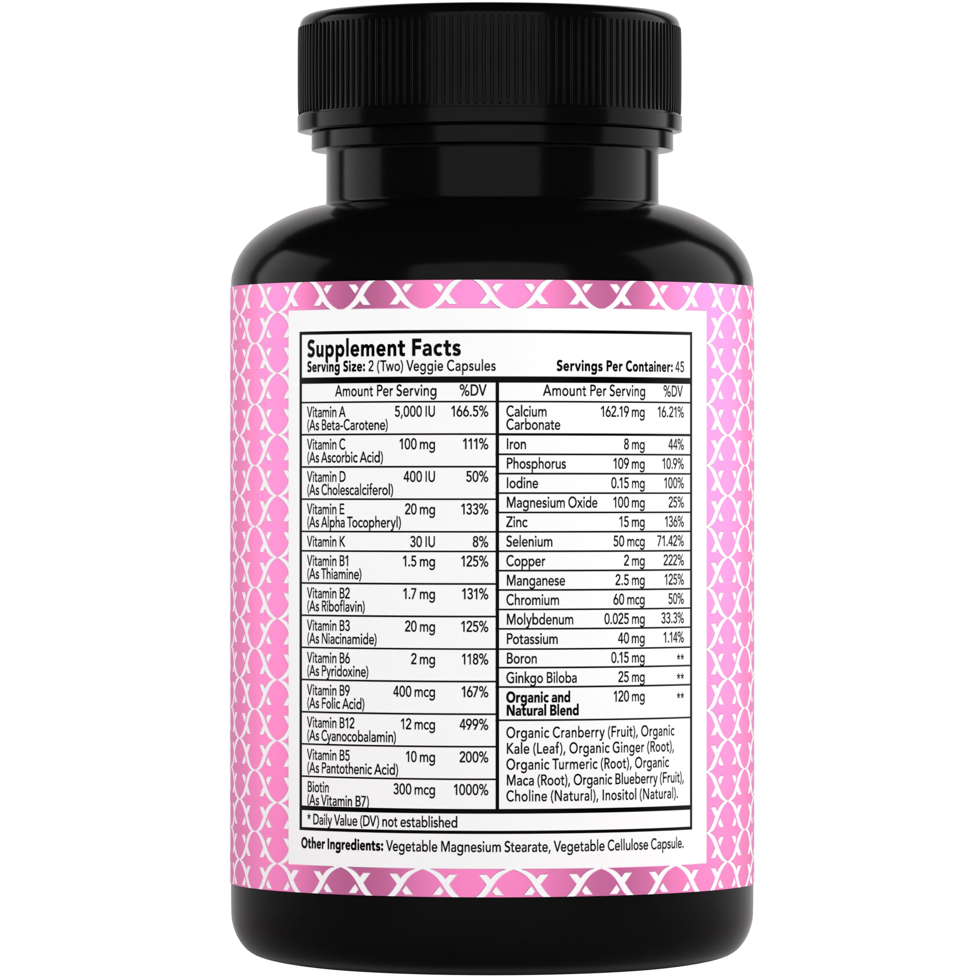 X Gold Health Vegan Women's Daily Multivitamin 50+ – With Ginger, Maca, B Complex & More – Supports Energy, Immunity & Overall Health – 90 Capsules - Made in USA - X Gold Health